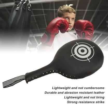 Generic Boxing Target Paddle Kickboxing Striking Target Pad Taekwondo Kick Pad PU EVA Smooth Anti Slip Surface Easy to Carry with and Footwork Feedback for Box - color: Black