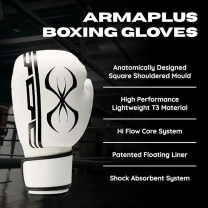 STING Armaplus Boxing Gloves - color: White, size: 12 Oz