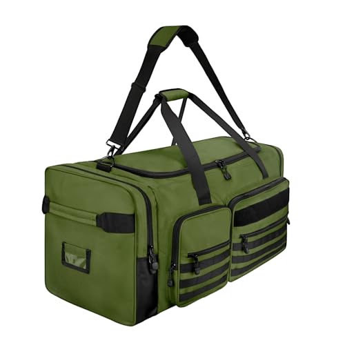 Goloni 130L 튼튼한 대형 더플 장비 가방, 신발 수납 공간이 있는 캐처 기어 백, 야구 더플 백 - color: 초록색.