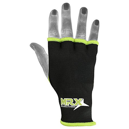 MRX Muay Thai Boxing Inner Gloves Protective Hand Wrap (Black,Green Medium) - color: Green, size: Medium