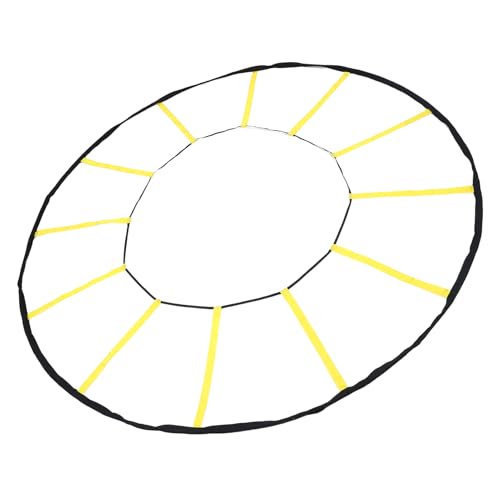 Keenso Circular Speed Ladder, Nylon Agility Trainer for Soccer and Basketball, 12 Rungs Enhance Footwork and Speed Control for Outdoor or Indoor Training