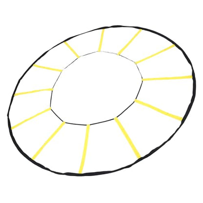 Keenso Circular Speed Ladder, Nylon Agility Trainer for Soccer and Basketball, 12 Rungs Enhance Footwork and Speed Control for Outdoor or Indoor Training