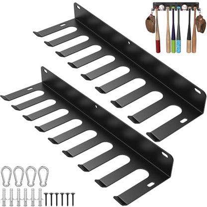 2 PCS Baseball Bat Rack, Holds 16 Bats - size: 2 PCS