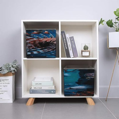 Fish in Fish Tank Storage Cubes Foldable Decorative Fabric, Storage Bins Baskets with Handles, Closet Organizers And Storage for Home, Office,Closet, Clothes