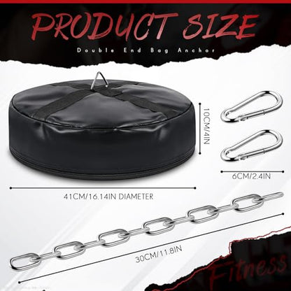 Heavy Bag Floor Anchor Unfilled, 3-in-1 PU Double End Stand MMA