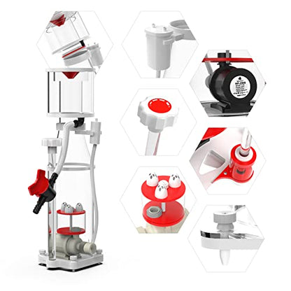 MagTool Aquarium in-Sump DC Protein Skimmer with Controllable DC Pinwheel Pump for Up to 50-100 Gal Reef Tank (N100 Plus)