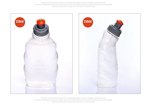 AONIJIE 250ML/350ML/500ML/600ML Portable TPU Soft Water Bottle Folding Soft Flasks For Outdoor Marathon Running Hydration Camping Hiking - color: 250ML-PP5