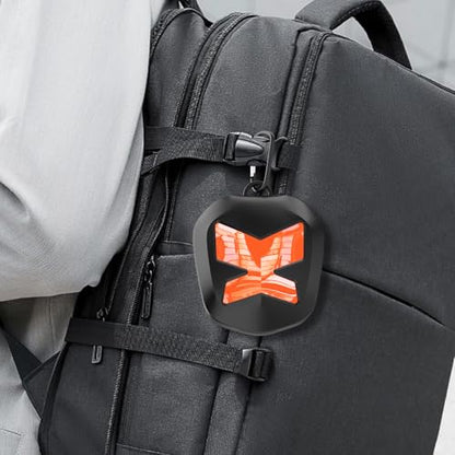 ARGOMAX Mouth Guard Case with Clip, Ventilated Hard Shell - color: Black+orange.