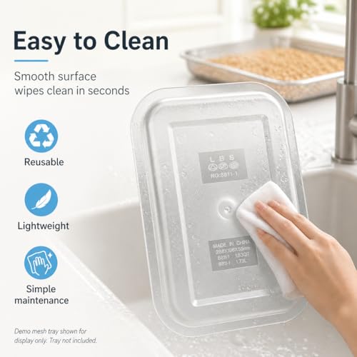 Sprouts Growing Acrylic lid for 2-Tier 10.4 inch Trays, Microgreens Growing lid, Seed Sprouting Sprouts for Beans Alfalfa Broccoli Wheat Grass - size: 10.7"L × 7.87"W × 2.17"H Lid