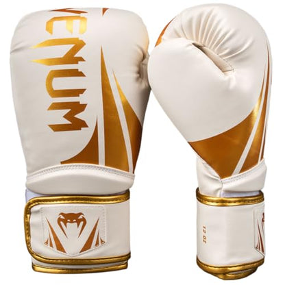 Venum Challenger Boxing Gloves - color: White/Gold, size: 10-Ounce, style: Challenger 2.5