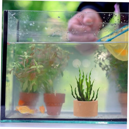 12Pcs Ceramic Aquarium Plant Holders Fish Tank Weights for Water Plants Fixing Rings Underwater Shelter for Small Fish and Shrimp