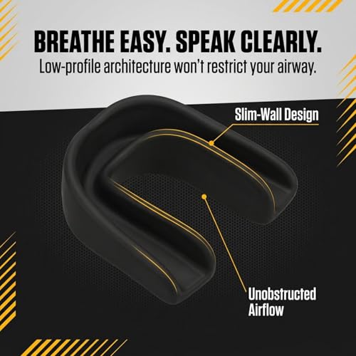 Amber Fight Gear Boil and Bite Sports Mouth Guard Black, Pack of 1 - color: Black, size: Pack of 1