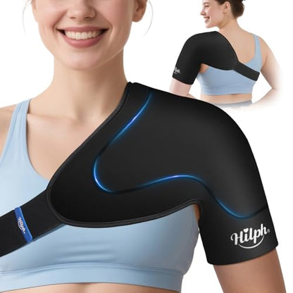Hilph 3D Double-Layer Gel Shoulder Ice Pack Wrap Rotator Cuff Cold Therapy - size: Medium