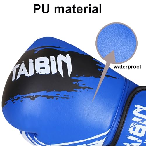 2-in-1 Boxing Gloves and Punching Mitts Set for Kids Youth,6 oz Kids Boxing Gloves and Boxing Pads,Boxing Training Equipment for Punching Bag,Kickboxing,Gift for Boys and Girls - color: Blue