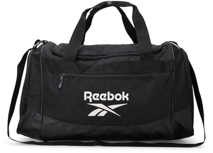 Reebok Lightweight Unisex Carry On Gym Duffle Bag for Men & Women, Sports - color: Cade - Black/White