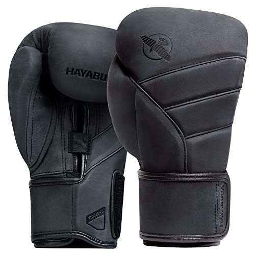 Hayabusa T3 LX Leather Boxing Gloves | Leather Boxing Gloves, Training Gloves Men and Women, Sparring Gloves, Heavy Bag Gloves, 16oz Boxing Gloves, Muay Thai Gloves - color: Obsidian, size: 16oz