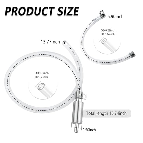 Car Brake Bleeder Hose with One Way Check Valve,Durable Brake Fluid Bleeder Hoses Replacement,Universal Brake Bleeder Tool Car Accessories for Car Motorbike Bike (1 Set)