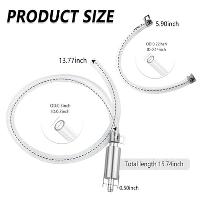 Car Brake Bleeder Hose with One Way Check Valve,Durable Brake Fluid Bleeder Hoses Replacement,Universal Brake Bleeder Tool Car Accessories for Car Motorbike Bike (1 Set)
