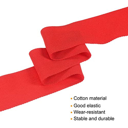 PATIKIL Boxing Hand Wrap Elastic Martial Arts Fist Bandages for Thai Kickboxing - color: Red