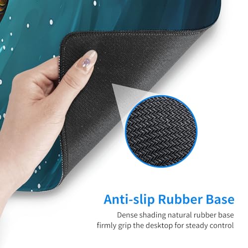 Large Mouse Pad, Desk Mat with Non-Slip Rubber Base, Waterproof Gaming Mousepad Computer Keyboard Mouse Mat Fish Aquarium Desk Pad for Home Office Gaming Work, 31.5''x11.8''