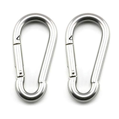 heyous 2 Set M8 Suspension Ceiling Wall Mount U Hook Anchor Hanger Stainless Steel Heavy Duty Multi Purpose Hammock Swing Ceiling Hook Round Base Plate with Snap Hook - color: Round, size: M8