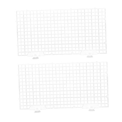 Happyyami 1set Fish Tank Divider Panel Aquarium Isolation Grid for Water Circulation Includes Semi Plates and
