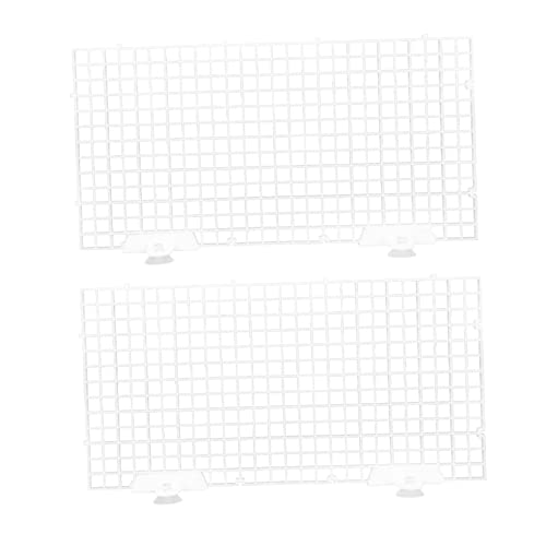 Happyyami 1set Fish Tank Divider Panel Aquarium Isolation Grid for Water Circulation Includes Semi Plates and
