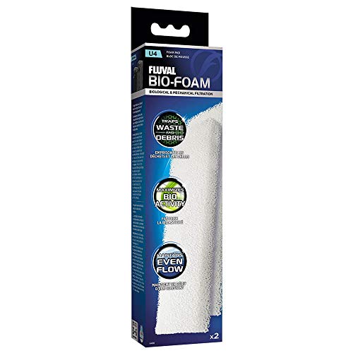 Fluval U4 Bio-Foam Pad, Replacement Underwater Aquarium Filter Media, A488 - size: U4