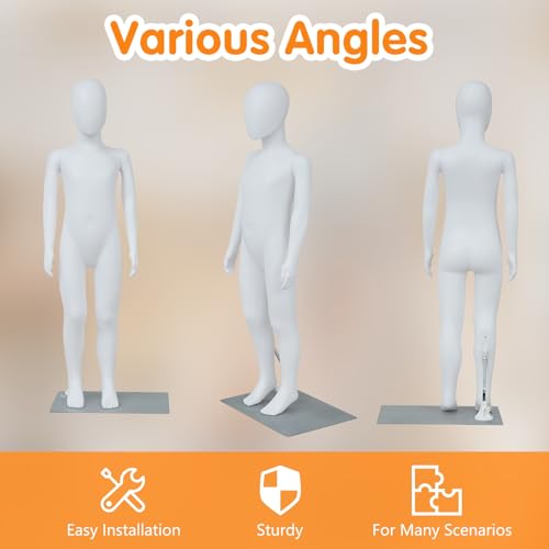 Kids Mannequin Full Body, 43" H Adjustable Child Mannequin, Set of 2 - size: Kids-2