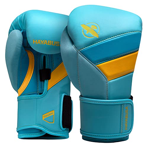Hayabusa T3 Boxing Gloves - Sparring | Sparring Gloves, Muay Thai Gloves, Kickboxing Gloves, Heavy Bag Gloves, Boxing Gloves for Men and Women, Boxing Gloves - color: Blue/Yellow, size: 10oz