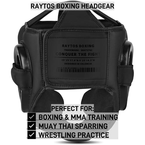Boxing Headgear for MMA,Sparring,Muay Thai|Head Guards for Men Women | Adjustable,Lightweight,Breathable Protection,Open Face Head Gear,Fits 21-25 in,Kickboxing,Taekwondo,Karate Training Helmet - color: Black+White