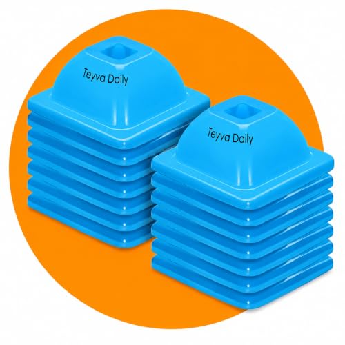 2" (15, 30 Pcs) Training Cones for Sports - color: Blue
