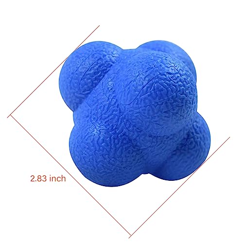 AIRLAXER Reaction Ball,Reflex Ball for Hand Eye Coordination Training,2.83 inch,Pack of 3-Blue,Yellow,Grey