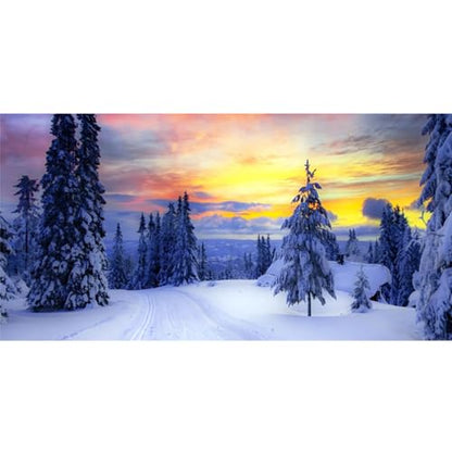 YongFoto Fish Tank Background - 30x12 inch Winter Snow Scene Aquarium Backdrop for Reptile Terrarium & Bearded Dragon Habitat - color: Purple 2, size: 30x12in/75x30cm