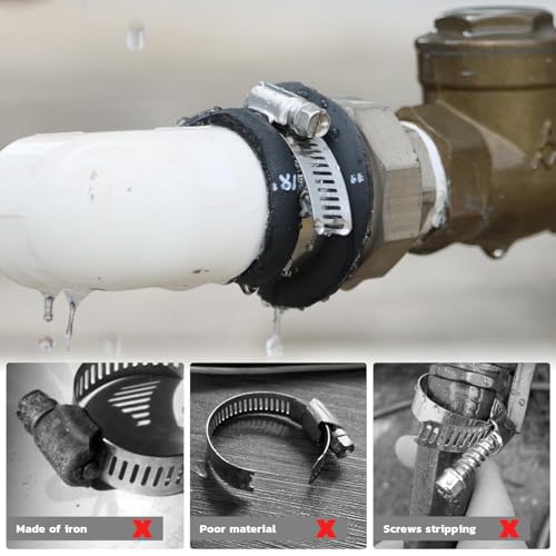 95PCS Hose Clamps Stainless Steel Assortment Adjustable 1/4"-2"(6-51mm) Worm Gear Hose Clamp, Heavy Duty Metal Small Hose Clamps for Automotive, Pipe, Radiator Plumbing, Fuel Line - size: 95PCS KIT-HOSE CLAMP(1/4"-2")