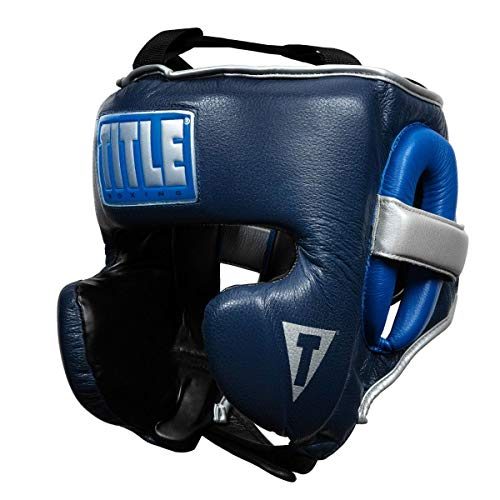 TITLE Royalty Leather Training - Boxing MMA Headgear, Muay Thai - size: Large