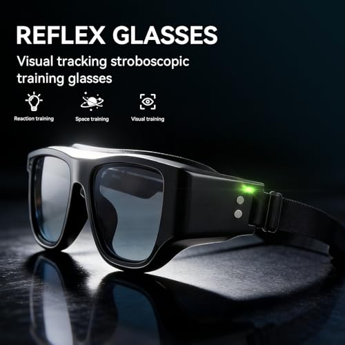 Netrix Reflex Strobe Glasses for Sports Training, Reaction Speed Trainer | Tennis training equipment•vision training strobe glasses•eye training glasses•Magnetic Charging•Touch Control