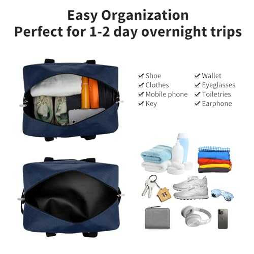 Apenze Small Gym Bag 14 inch Duffel Bag - color: Navy Blue