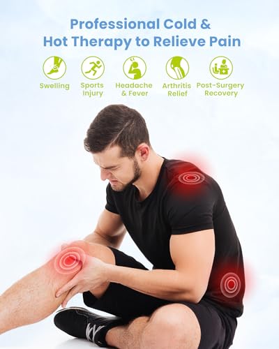2 Ice Packs for Injuries Reusable, Cold and Hot Packs for Injuries, Joint Pain, Muscle Soreness, and Body Inflammation, Adjustable Ice Packs Wraps for Knees, Back, Shoulders, Arms, and Legs - size: Medium