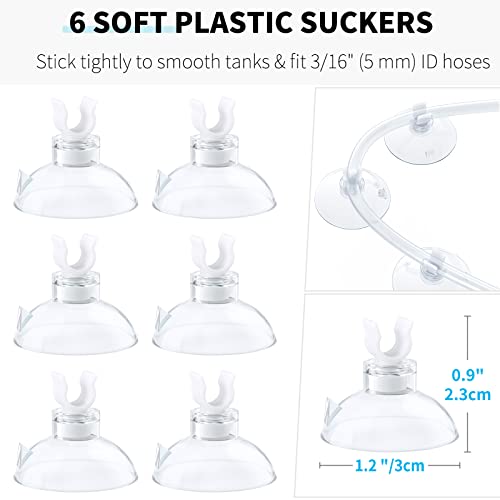 Pawfly 13 Feet Airline Tubing Standard Aquarium Air Pump Accessories with Air Stones, Air Control Valves, Check Valves, Suction Cups and Connectors