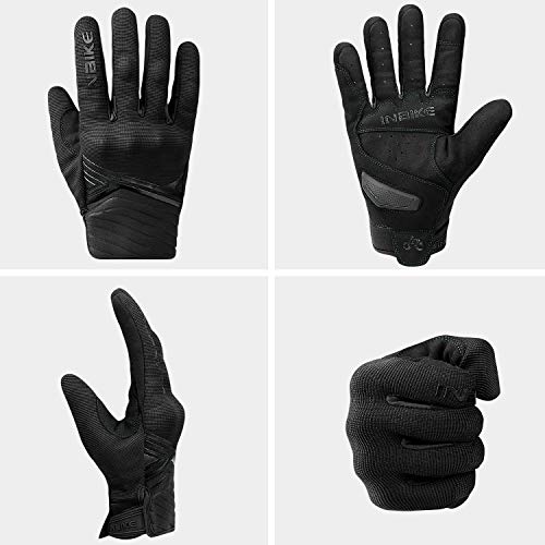 INBIKE Motorcycle Gloves Breathable Mesh Touchscreen Hard Knuckles - color: Black, size: X-Large