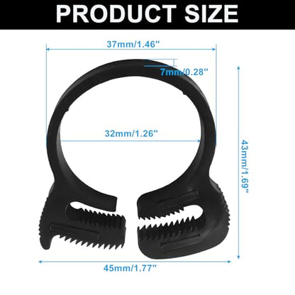 Murtenze 20 Pack Double Gripping Nylon Hose Clamps, Adjustable Plastic Snap Grip Hose Clamps for Connecting Fastening Pipes (25.5-27.5mm (1inch)) - size: 25.5-27.5mm (1inch)-20Pcs