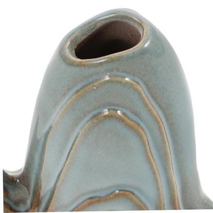 ORFOFE Ceramic Mini Mountain Decor Multifunctional Fish Tank Landscape Ornament Zen Garden Accessory for Home and Office Unique Brush Holder for Dining Room Table