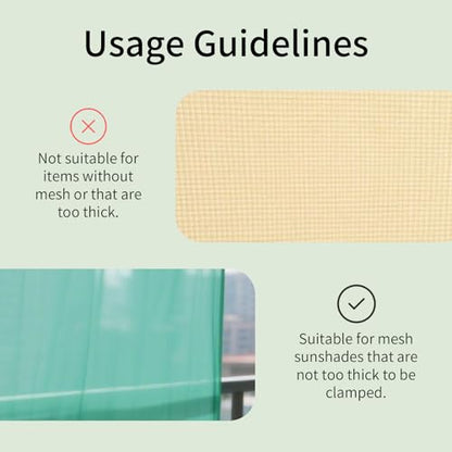 100pcs Shade Cloth Clips, Plastic Round Heavy Duty Lock Grip for Sun Shade Sunshade Net Tarp Clamps Anti Bird Netting Garden & Greenhouse Cover Secure Windproof Reusable Fabric Accessories (Black)