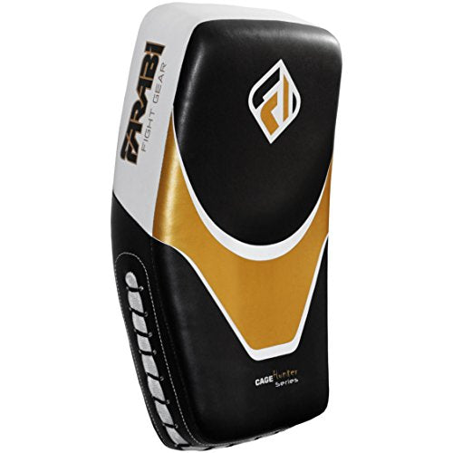 Farabi kick Shield Thai pad MMA Muay Thai Shield Curved Pads Martial Art Training Pads Boxing Strike pad Curved Arm Pad MMA Focus pad Muay Punch Shield - size: Single