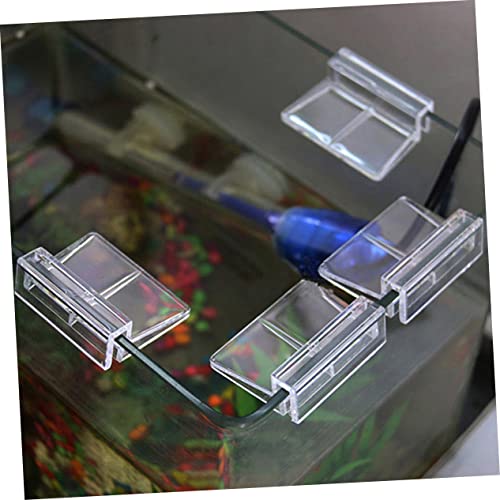 VICASKY 10Pcs Transparent Plastic Aquarium Support Bracket for Fish Tank Cover and Fish Tank Accessories for Home Aquarium Setup