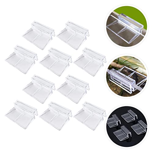 Balacoo Fish Tank Cover Clips 10pcs Acrylic Clips Aquariums Universal Cover Support