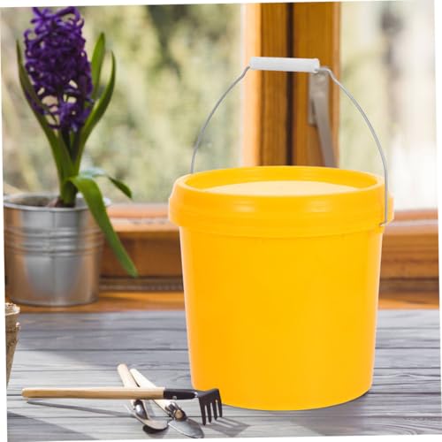 Plastic Sealed Bucket with Lid and Handle Portable Food Storage Container for Water Rice Wine Cereal Fruits and Vegetables Sturdy Design for Versatile Household Use