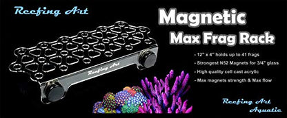 Magnetic Coral Frag Rack Strongest N52 Magnets Holds up to 41 Plugs (Large Max) - style: Large Max