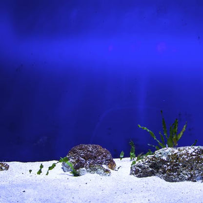 Aquarium Background Sticker Self-Adhesive Fish Tank Wallpaper Blue 45cm Height 10m Roll Underwater Scenery Decor for Fish Tank Aquatic Pets